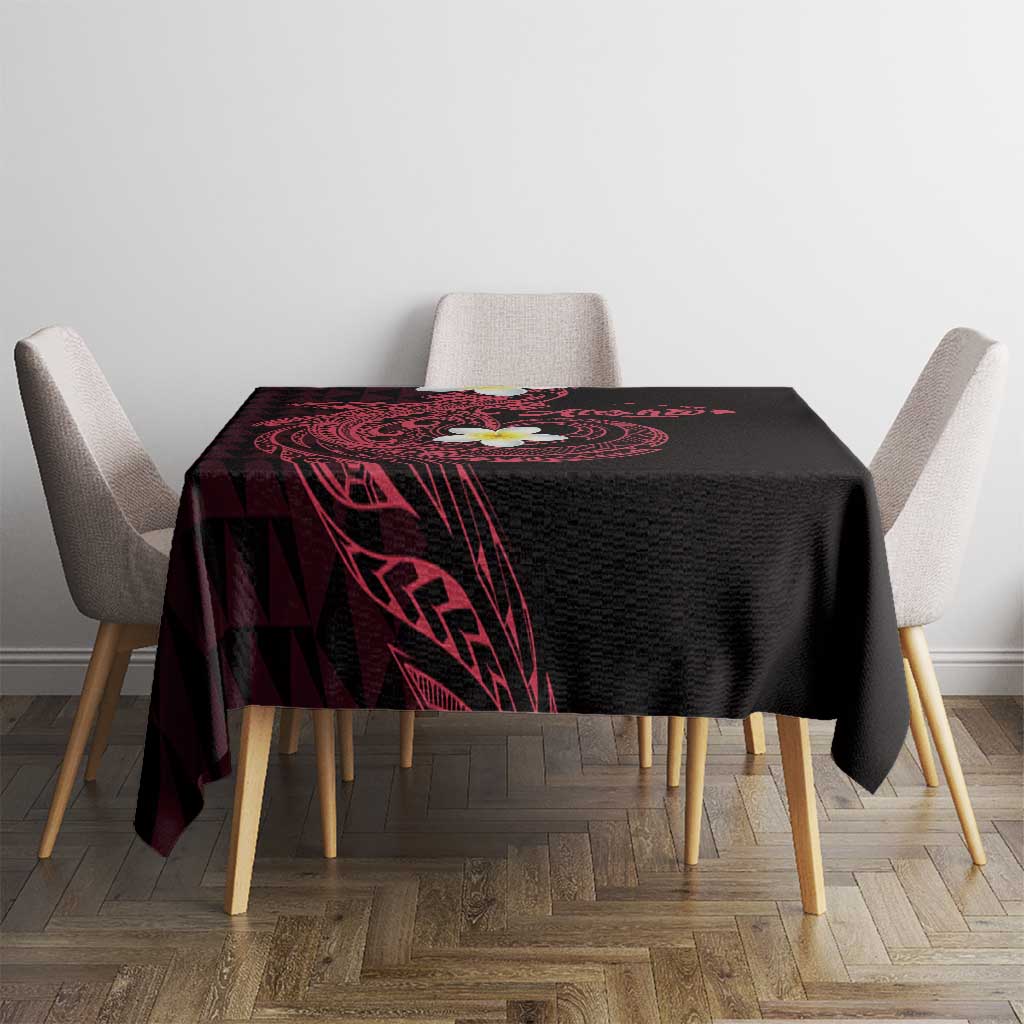 Aloha Hammerhead Shark Tablecloth Feverish Pink Hawaiian Kakau Tribal Tattoo