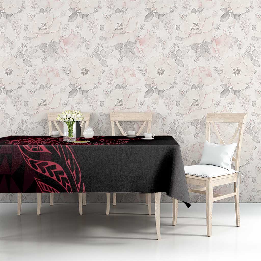 Aloha Hammerhead Shark Tablecloth Feverish Pink Hawaiian Kakau Tribal Tattoo