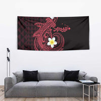 Aloha Hammerhead Shark Tapestry Feverish Pink Hawaiian Kakau Tribal Tattoo
