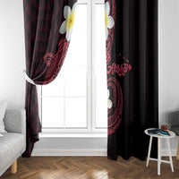 Aloha Hammerhead Shark Window Curtain Feverish Pink Hawaiian Kakau Tribal Tattoo