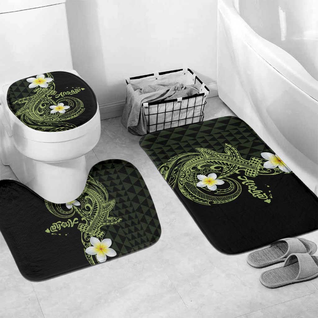 Aloha Hammerhead Shark Bathroom Set Lime Rickey Hawaiian Kakau Tribal Tattoo - Polynesian Pride