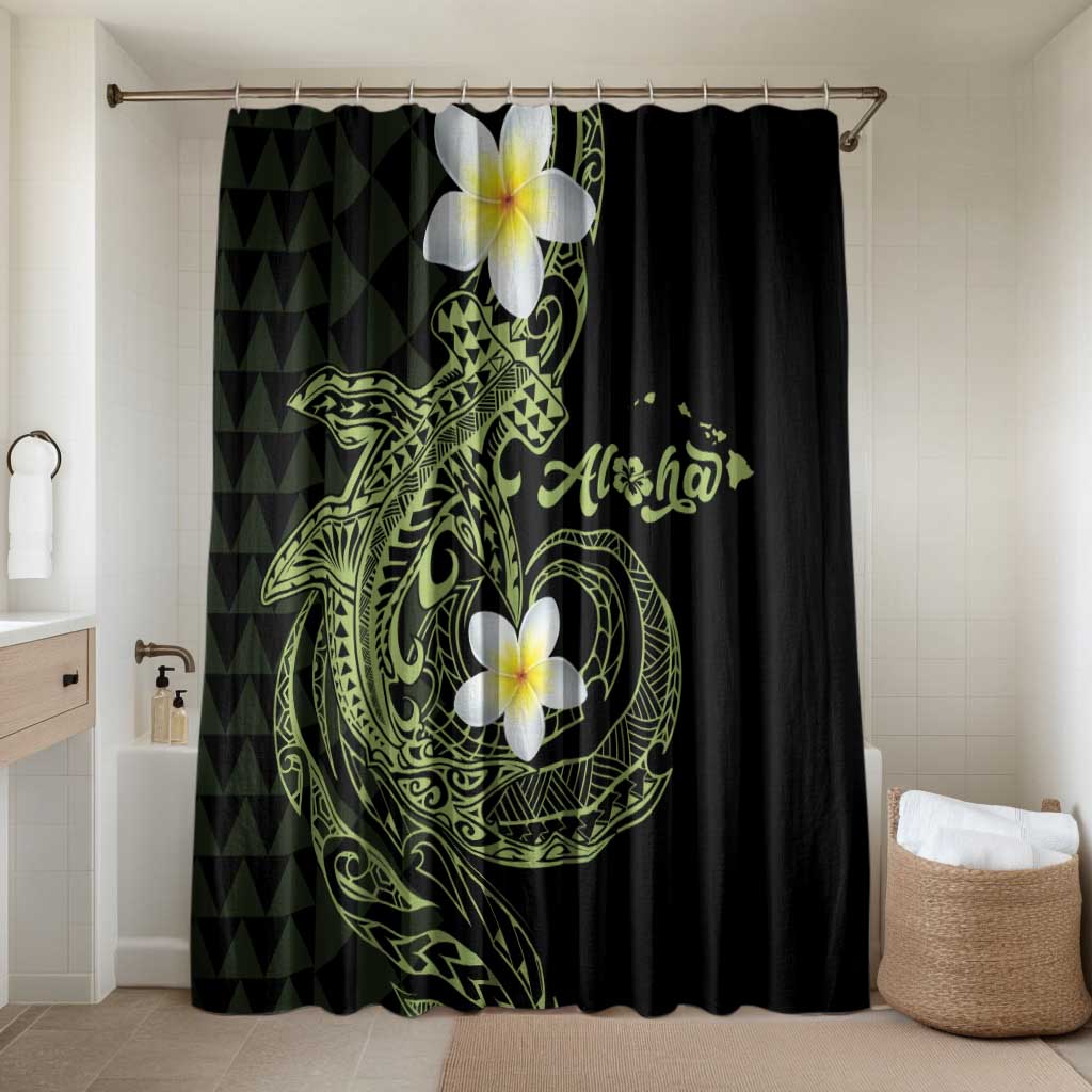 Aloha Hammerhead Shark Bathroom Set Lime Rickey Hawaiian Kakau Tribal Tattoo - Polynesian Pride