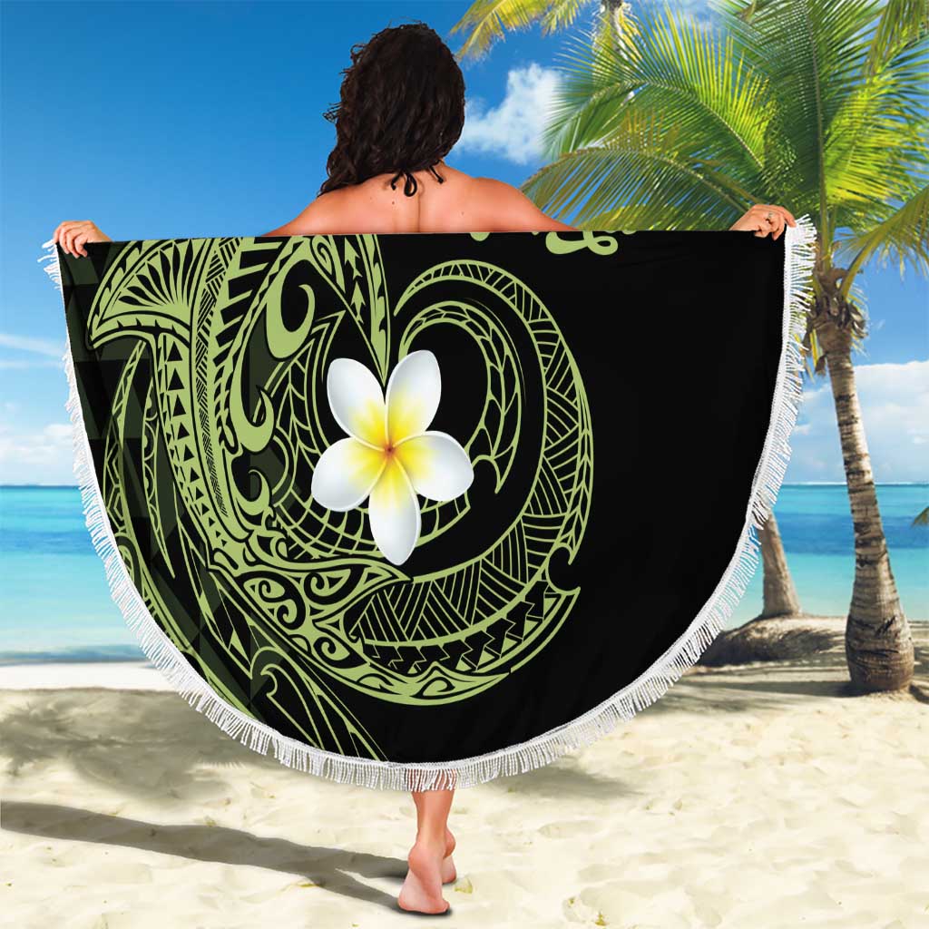 Aloha Hammerhead Shark Beach Blanket Lime Rickey Hawaiian Kakau Tribal Tattoo