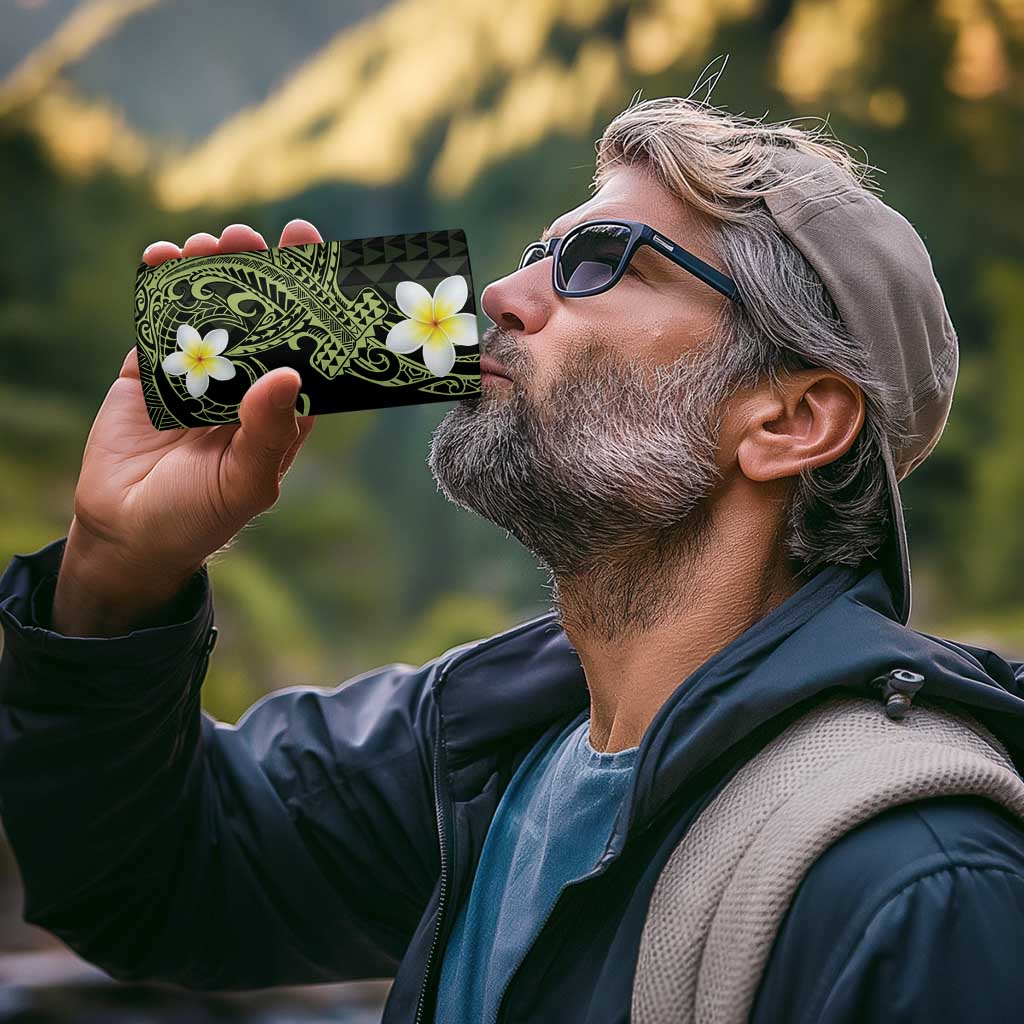 Aloha Hammerhead Shark 4 in 1 Can Cooler Tumbler Lime Rickey Hawaiian Kakau Tribal Tattoo