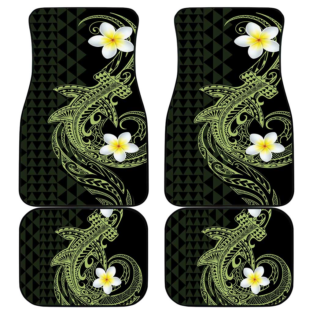 Aloha Hammerhead Shark Car Mats Lime Rickey Hawaiian Kakau Tribal Tattoo
