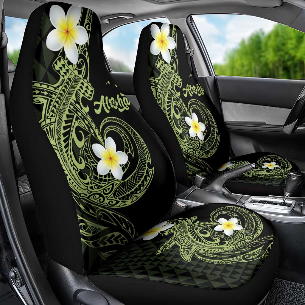 Aloha Hammerhead Shark Car Seat Cover Lime Rickey Hawaiian Kakau Tribal Tattoo