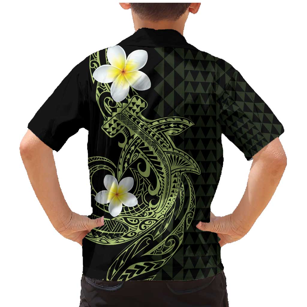 Aloha Hammerhead Shark Family Matching Mermaid Dress and Hawaiian Shirt Lime Rickey Hawaiian Kakau Tribal Tattoo
