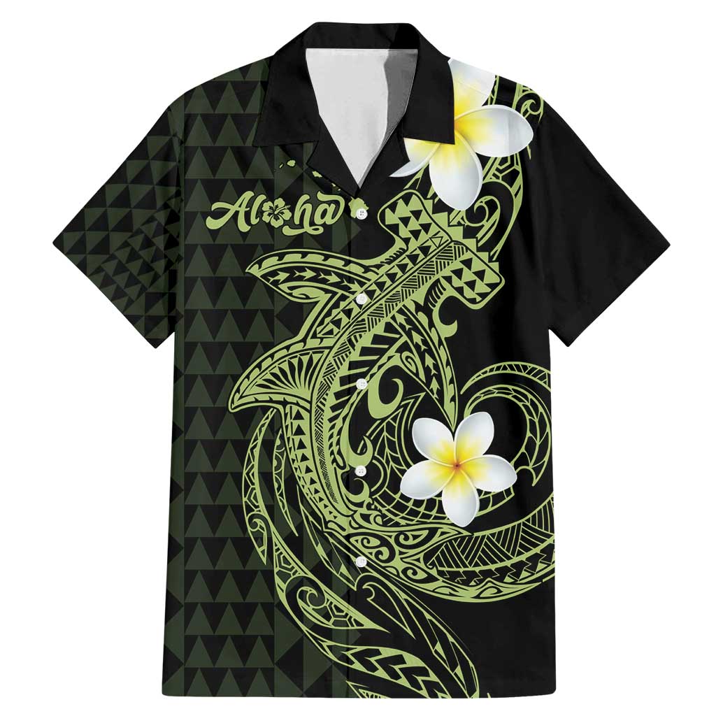 Aloha Hammerhead Shark Family Matching Mermaid Dress and Hawaiian Shirt Lime Rickey Hawaiian Kakau Tribal Tattoo