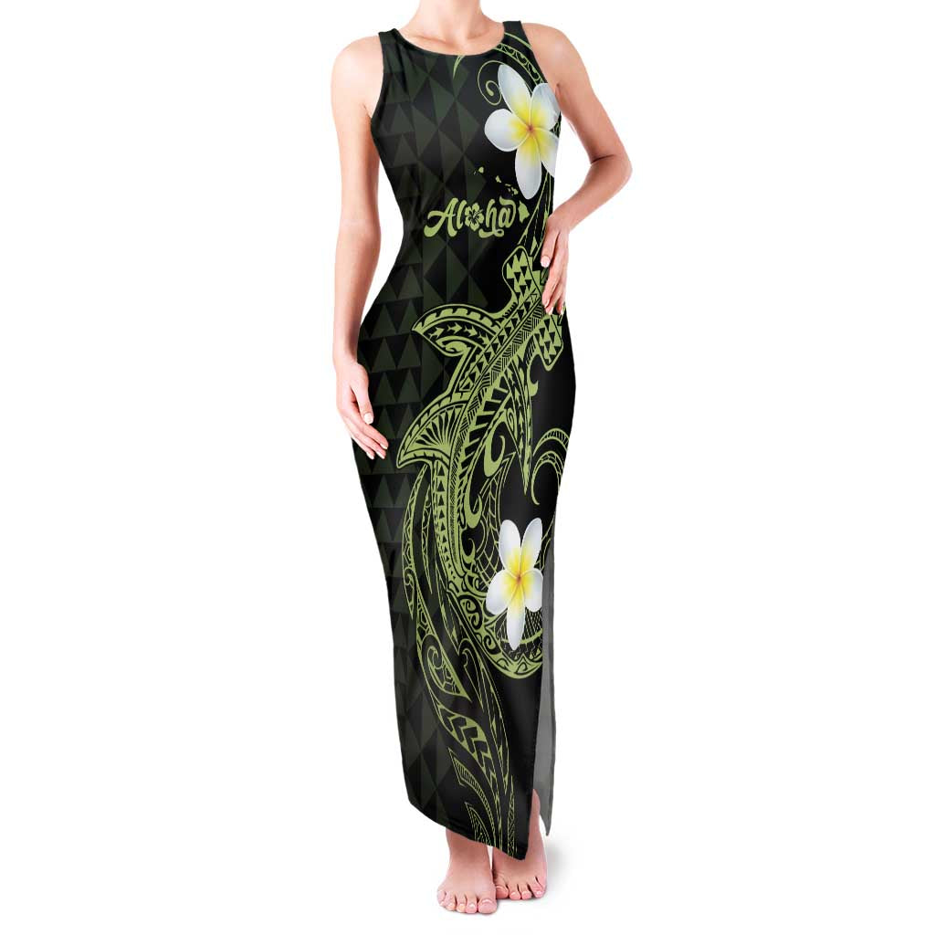 Aloha Hammerhead Shark Family Matching Tank Maxi Dress and Hawaiian Shirt Lime Rickey Hawaiian Kakau Tribal Tattoo