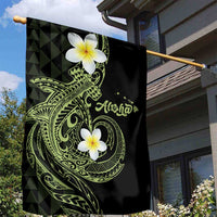 Aloha Hammerhead Shark Garden Flag Lime Rickey Hawaiian Kakau Tribal Tattoo
