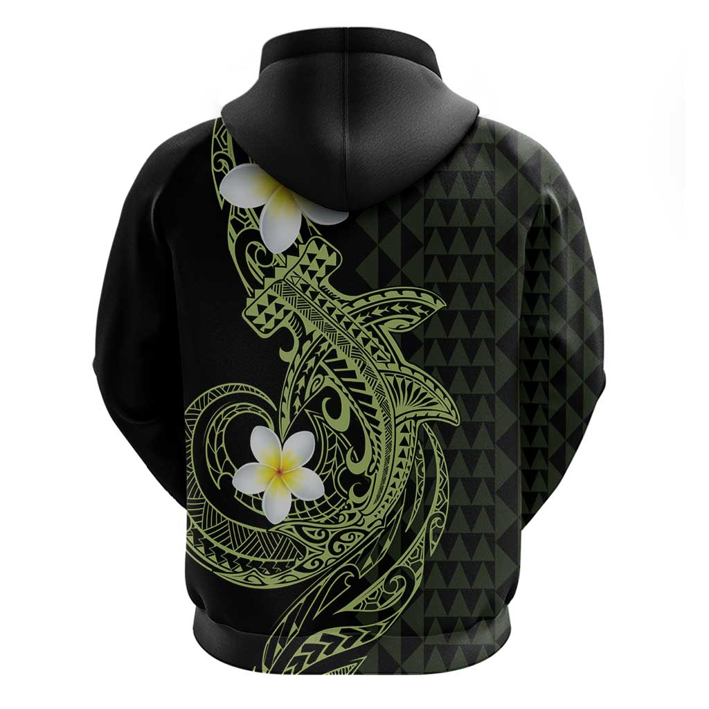 Aloha Hammerhead Shark Hoodie Lime Rickey Hawaiian Kakau Tribal Tattoo