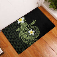 Aloha Hammerhead Shark Rubber Doormat Lime Rickey Hawaiian Kakau Tribal Tattoo