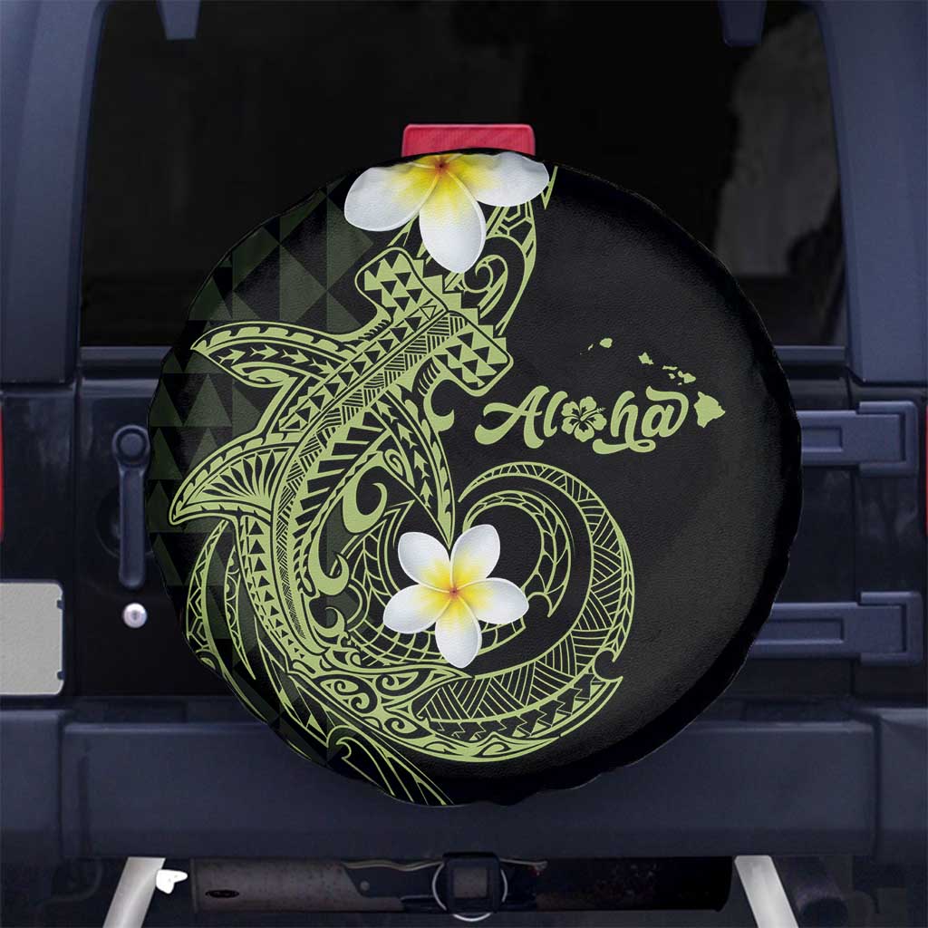 Aloha Hammerhead Shark Spare Tire Cover Lime Rickey Hawaiian Kakau Tribal Tattoo