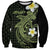 Aloha Hammerhead Shark Sweatshirt Lime Rickey Hawaiian Kakau Tribal Tattoo