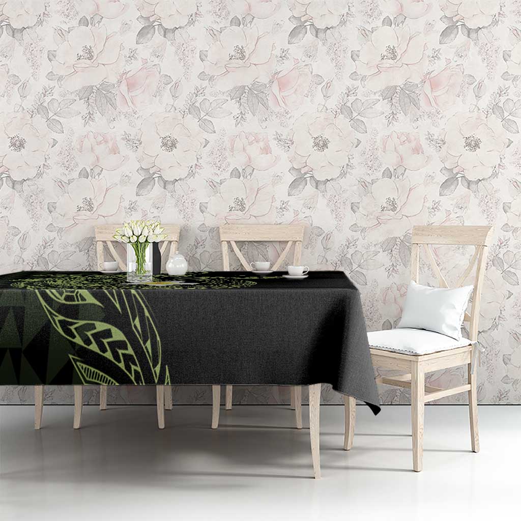 Aloha Hammerhead Shark Tablecloth Lime Rickey Hawaiian Kakau Tribal Tattoo