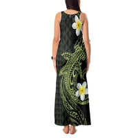 Aloha Hammerhead Shark Tank Maxi Dress Lime Rickey Hawaiian Kakau Tribal Tattoo