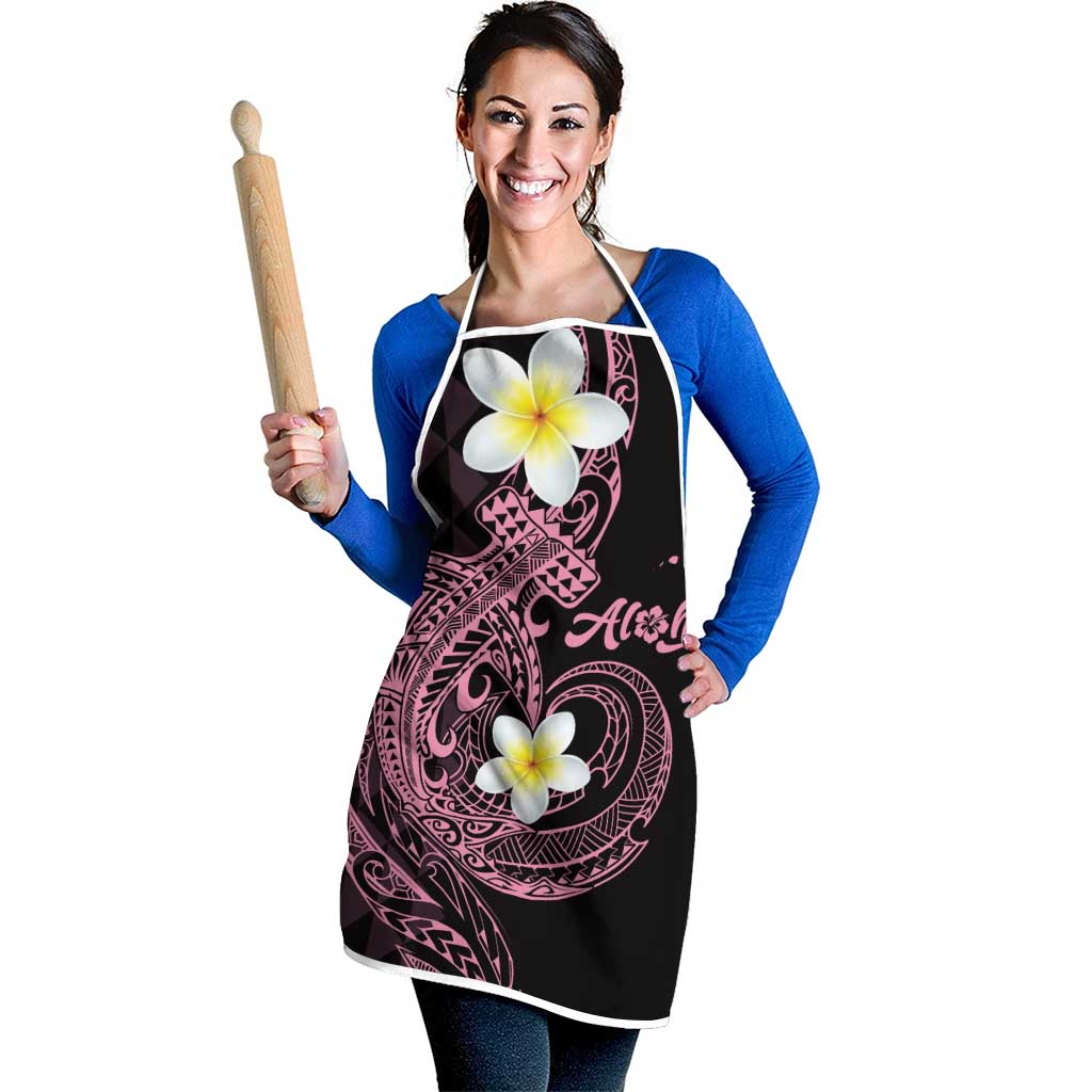 Aloha Hammerhead Shark Apron Vivacious Pink Hawaiian Kakau Tribal Tattoo - Polynesian Pride