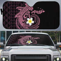 Aloha Hammerhead Shark Auto Sun Shade Vivacious Pink Hawaiian Kakau Tribal Tattoo - Polynesian Pride