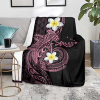 Aloha Hammerhead Shark Blanket Vivacious Pink Hawaiian Kakau Tribal Tattoo