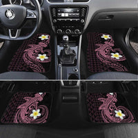 Aloha Hammerhead Shark Car Mats Vivacious Pink Hawaiian Kakau Tribal Tattoo