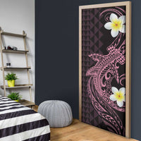 Aloha Hammerhead Shark Door Cover Vivacious Pink Hawaiian Kakau Tribal Tattoo - Polynesian Pride