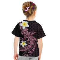 Aloha Hammerhead Shark Kid T Shirt Vivacious Pink Hawaiian Kakau Tribal Tattoo