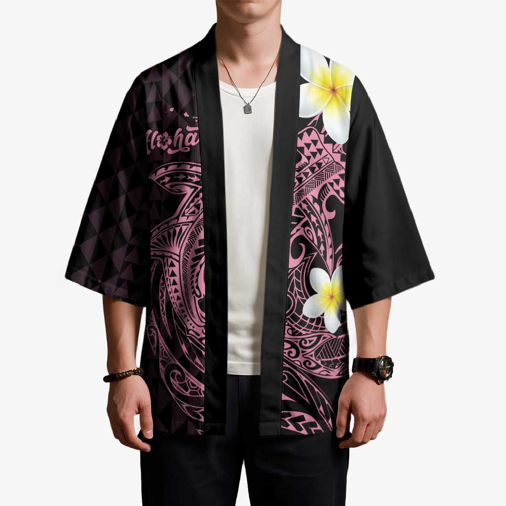Aloha Hammerhead Shark Kimono Vivacious Pink Hawaiian Kakau Tribal Tattoo - Polynesian Pride