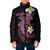 Aloha Hammerhead Shark Padded Jacket Vivacious Pink Hawaiian Kakau Tribal Tattoo - Polynesian Pride