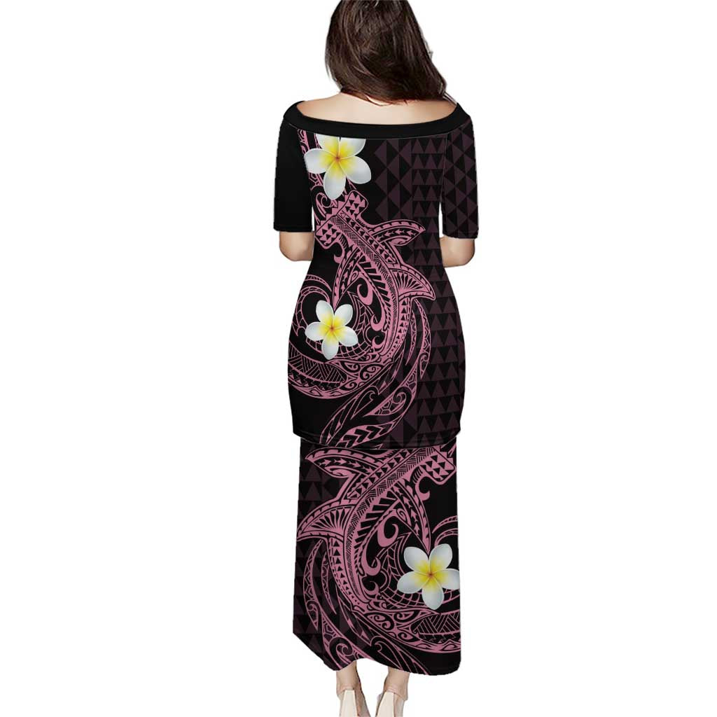 Aloha Hammerhead Shark Puletasi Vivacious Pink Hawaiian Kakau Tribal Tattoo