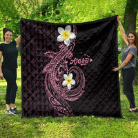 Aloha Hammerhead Shark Quilt Vivacious Pink Hawaiian Kakau Tribal Tattoo