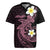 Aloha Hammerhead Shark Rugby Jersey Vivacious Pink Hawaiian Kakau Tribal Tattoo