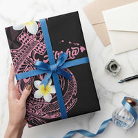 Aloha Hammerhead Shark Wrapping Paper Vivacious Pink Hawaiian Kakau Tribal Tattoo - Polynesian Pride