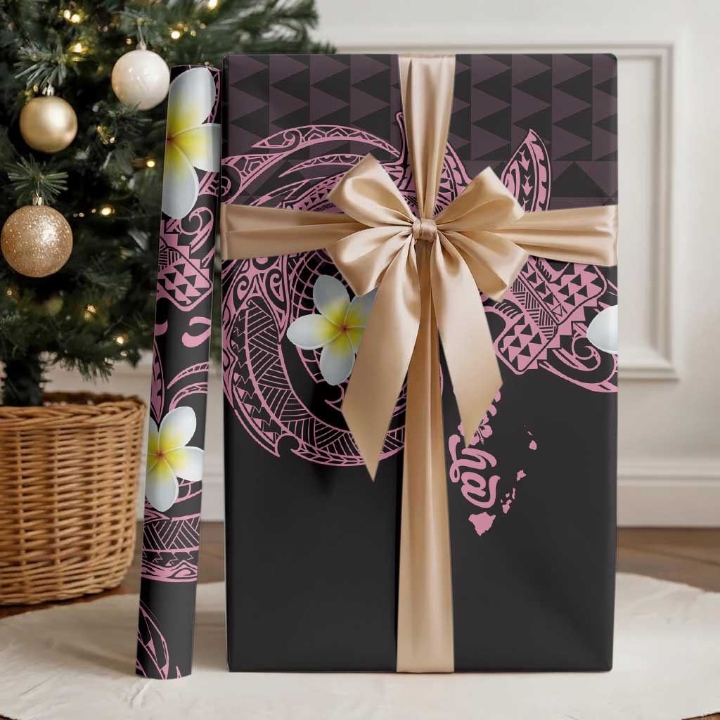 Aloha Hammerhead Shark Wrapping Paper Vivacious Pink Hawaiian Kakau Tribal Tattoo - Polynesian Pride