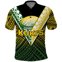 The Kukis Cook Islands Rugby Polo Shirt Be Unique Vibe Black LT9 Black - Polynesian Pride