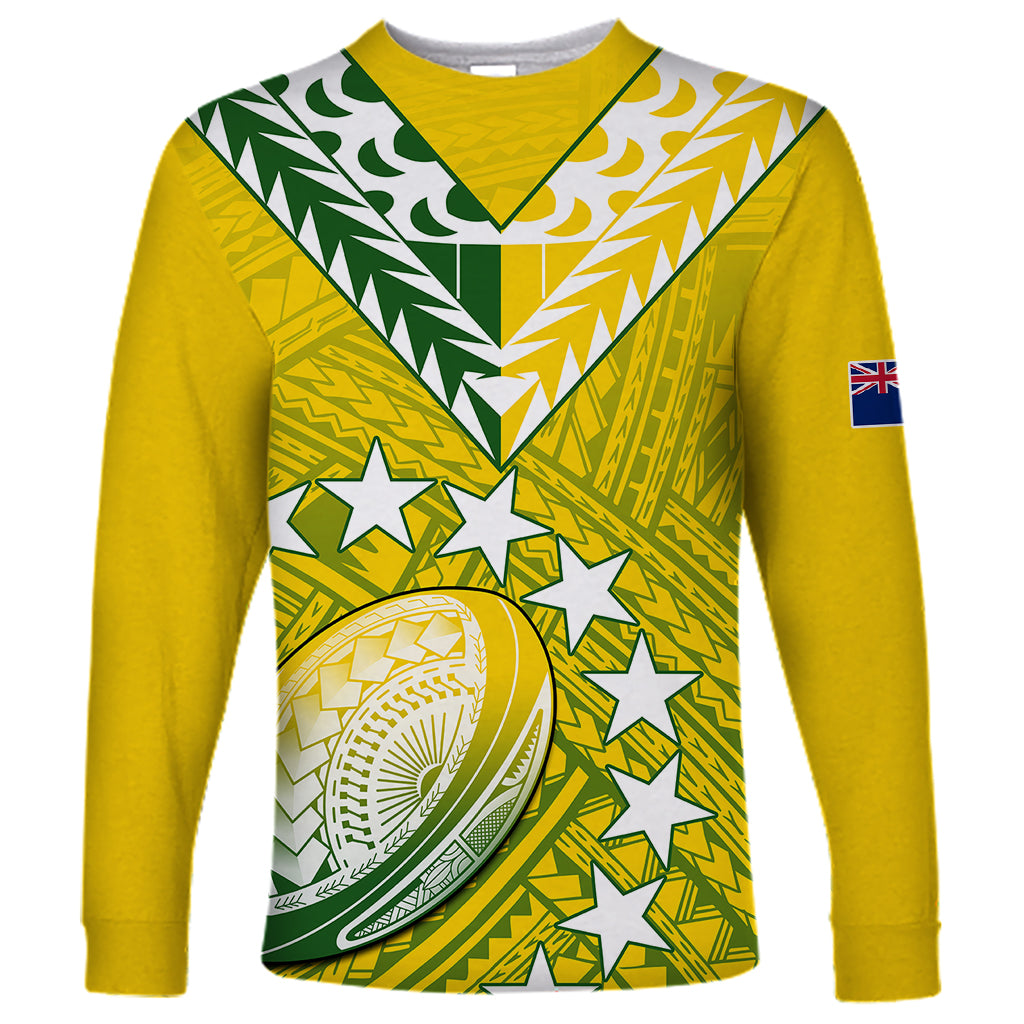 The Kuki's Cook Islands Rugby Long Sleeve Shirt Be Unique Vibe Yellow LT9 Unisex Yellow - Polynesian Pride