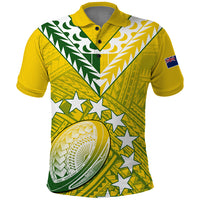 The Kukis Cook Islands Rugby Polo Shirt Be Unique Vibe Yellow LT9 Yellow - Polynesian Pride