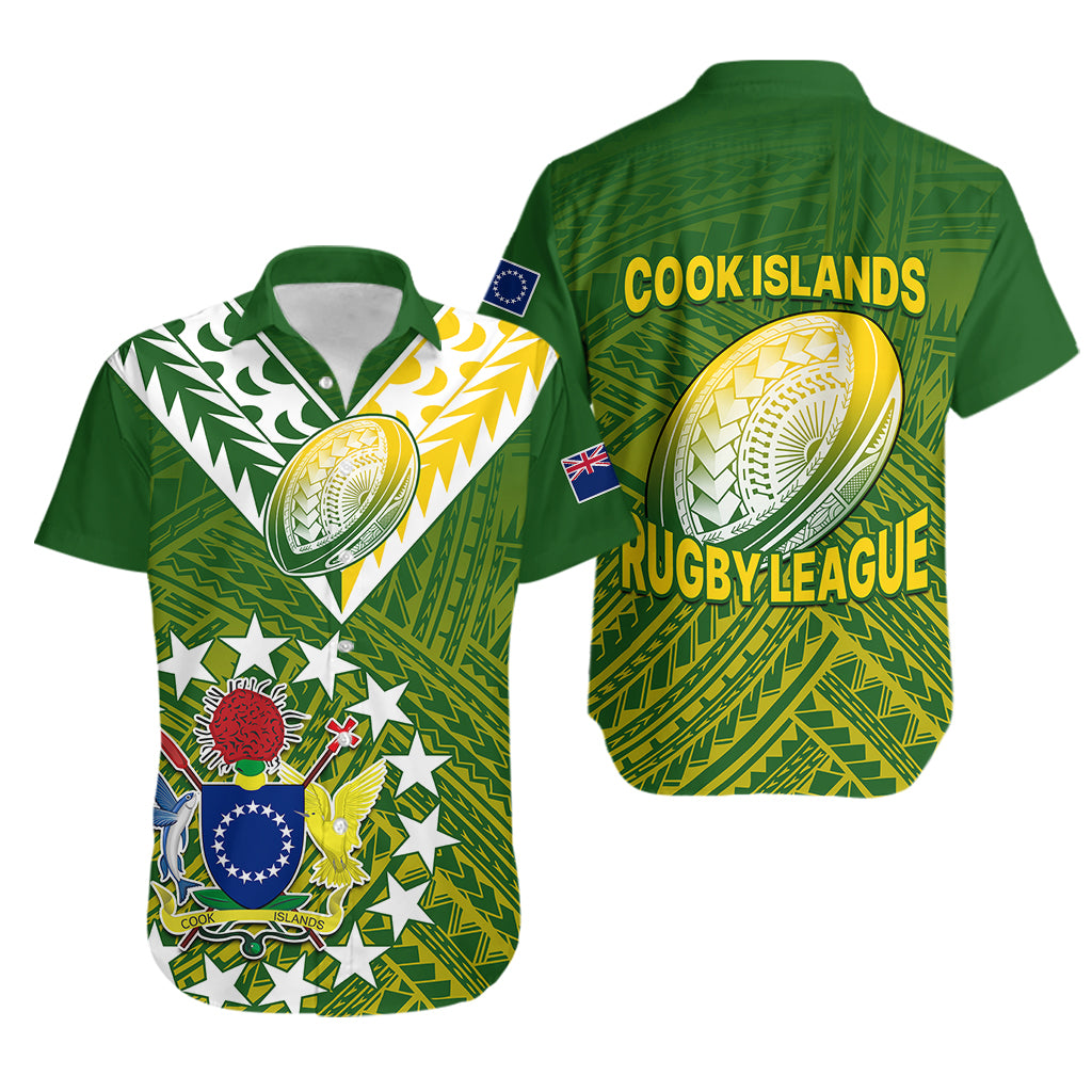 The Kuki's Cook Islands Rugby Hawaiian Shirt Be Unique Vibe Green LT9 Green - Polynesian Pride