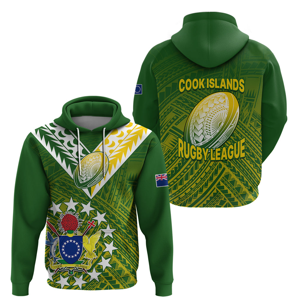 The Kukis Cook Islands Rugby Hoodie Be Unique Vibe Green LT9 Green - Polynesian Pride