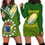 The Kuki's Cook Islands Rugby Hoodie Dress Be Unique Vibe Green LT9 Green - Polynesian Pride