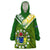 The Kuki's Cook Islands Rugby Wearable Blanket Hoodie Be Unique Vibe Green LT9 One Size Green - Polynesian Pride