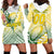 (Custom Text And Number) The Kuki's Cook Islands Rugby Hoodie Dress Be Unique Vibe White LT9 White - Polynesian Pride