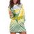 (Custom Text And Number) The Kuki's Cook Islands Rugby Hoodie Dress Be Unique Vibe White LT9 - Polynesian Pride