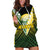 (Custom Text And Number) The Kuki's Cook Islands Rugby Hoodie Dress Be Unique Vibe Black LT9 - Polynesian Pride