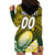 (Custom Text And Number) The Kuki's Cook Islands Rugby Hoodie Dress Be Unique Vibe Black LT9 - Polynesian Pride