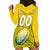 (Custom Text And Number) The Kuki's Cook Islands Rugby Hoodie Dress Be Unique Vibe Yellow LT9 - Polynesian Pride