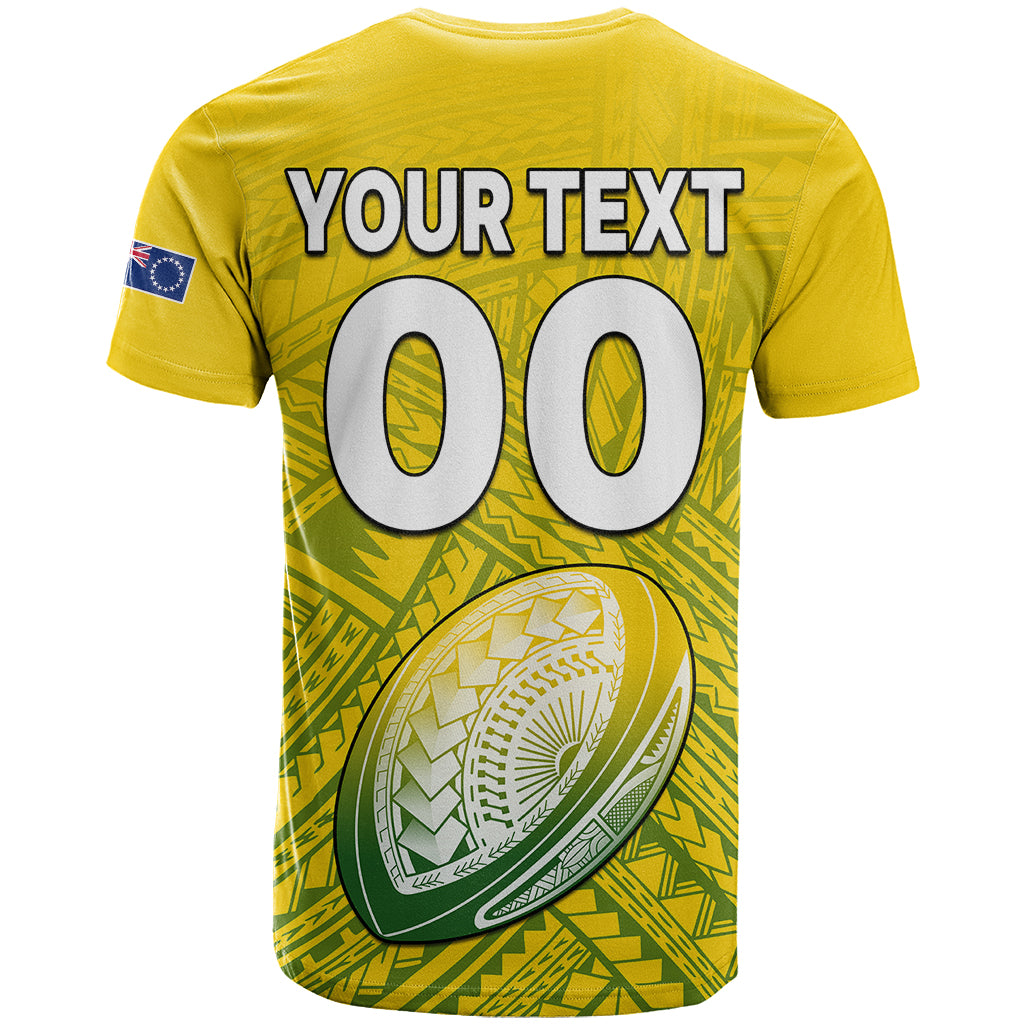 (Custom Text and Number) The Kukis Cook Islands Rugby T Shirt Be Unique Vibe Yellow LT9 - Polynesian Pride