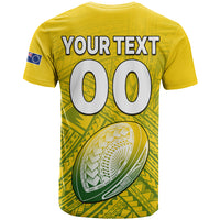 (Custom Text and Number) The Kukis Cook Islands Rugby T Shirt Be Unique Vibe Yellow LT9 - Polynesian Pride