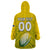 (Custom Text And Number) The Kuki's Cook Islands Rugby Wearable Blanket Hoodie Be Unique Vibe Yellow LT9 - Polynesian Pride