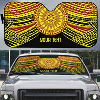 Personalised Tonga Ha apai High School Auto Sun Shade Ngatu Fonulei Pattern - Polynesian Pride