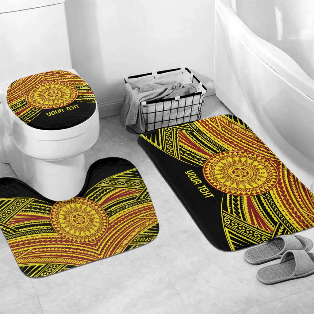 Personalised Tonga Ha apai High School Bathroom Set Ngatu Fonulei Pattern - Polynesian Pride